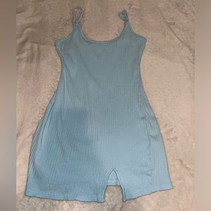 Light blue dress w slit